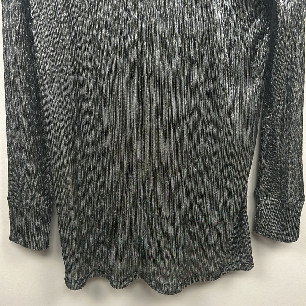 ANTHROPOLOGIE PILCRO metallic button down long sleeve shirt medium blouse - Picture 10 of 13